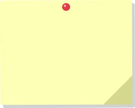 Red dot on yellow paper corner Stock Illustration