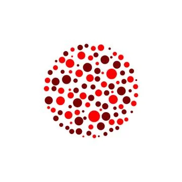 Red Dots Circle Shape Logo Template Illustration Design Illustration Design.  Stock Illustration