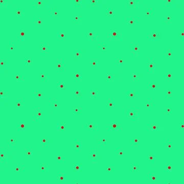 Red dots on green background.Vector illustration Stock Illustration