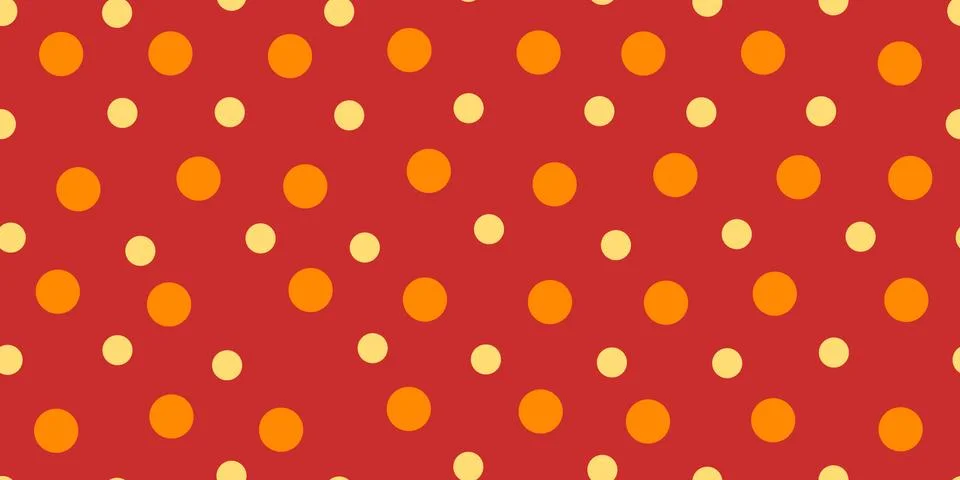 Red Dots Pattern Background. Retro Circles Backdrop. Balls Texture. Stock Photos