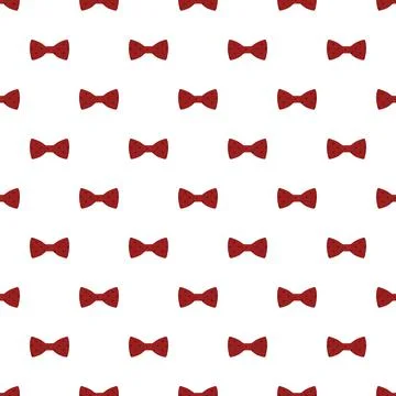 Red dotted bow tie pattern seamless Illustrazione stock