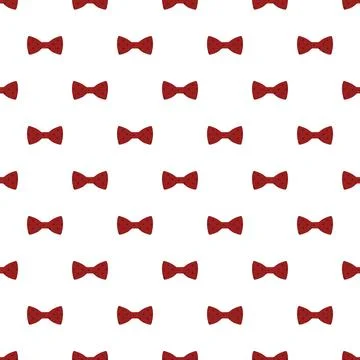 Red dotted bow tie pattern seamless Stock Illustration