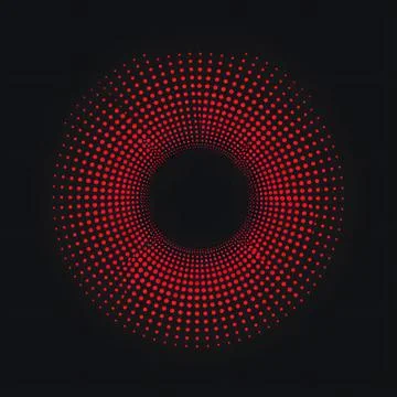 Red Dotted Circular Pattern Foto stock