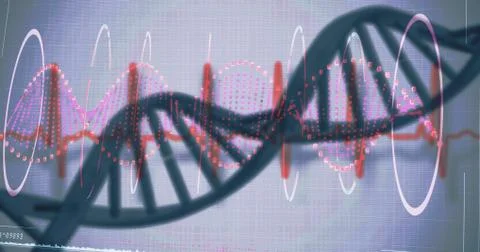 Red dotted helix pattern Stock Illustration