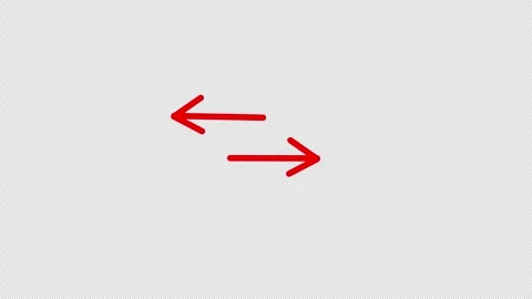 Red Double Arrow Direction Animation on White Background 库存影片 334357262