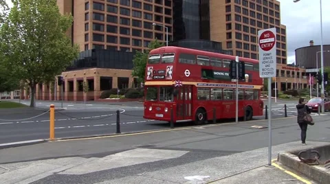 Red Double Decker Bus Video stock 45200673