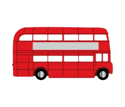 Red double decker bus Stock Illustration