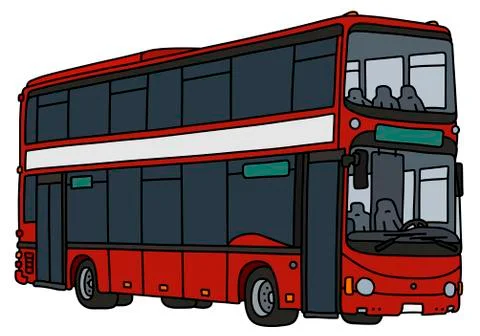 The red double decker bus Stock Illustration