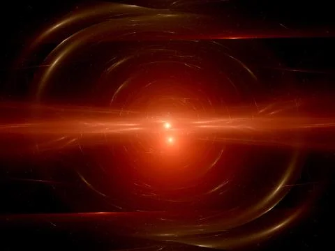 Red double star system in space 스톡 일러스트