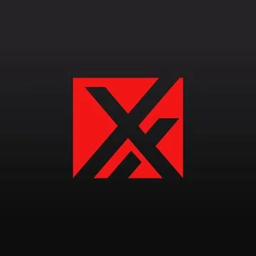 RED DOUBLE X INSIDE BOX Stock Illustration