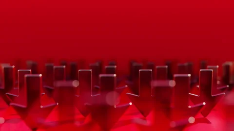 Red Down Arrow 01 4K Stock Footage 246781980