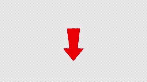 Red down arrow animation video Stock Footage 330428395