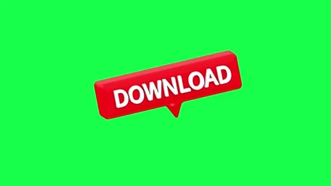 Red download button with green screen background 스톡 동영상 312109650