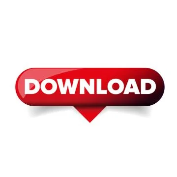 Red Download glossy web button vector Stock Illustration