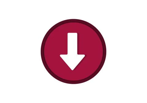 Red Downward Symbol Vector Stock Illustration