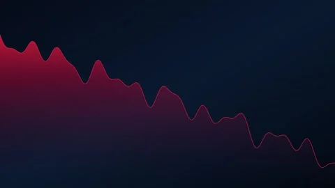 Red Downward Trend Graph Loop - Falling Stock Market Chart Backdrop Stock Footage 341787449