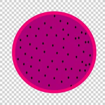 Red dragon fruit sliced summer fruit Иллюстрация