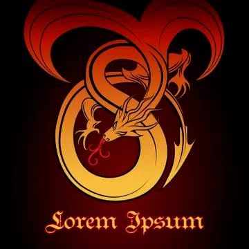 Red dragon Stock Illustration