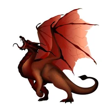 Red dragon Stock Illustration