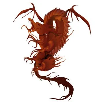 Red dragon Stock Illustration
