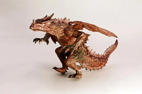 Red dragon isolated on white background. Stock-Fotos