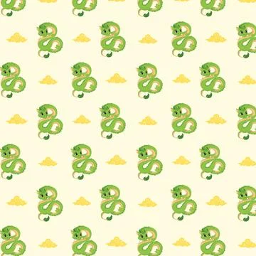 Red dragon pattern Stock Illustration