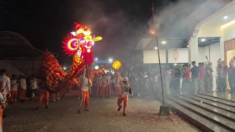 Red Dragon performance Stock Footage 325403877