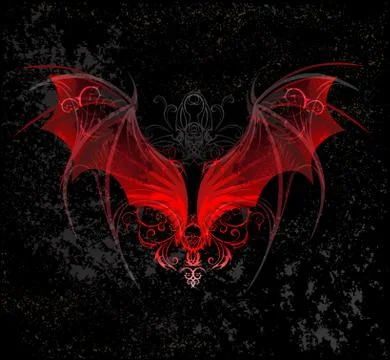Red Dragon Wings Stock Illustration