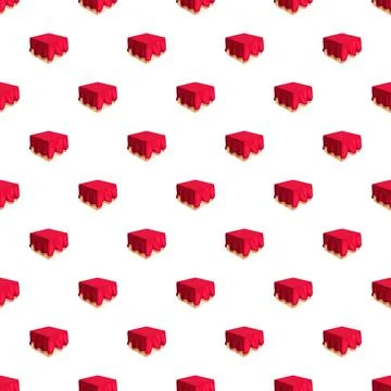 Red draped tables forming a seamless pattern design イラスト素材