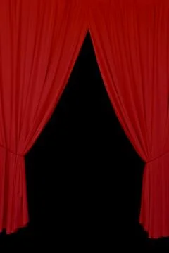 Red drapes background Foto stock