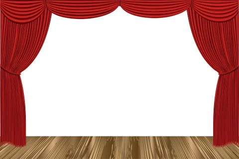 Red drapes Stock Illustration