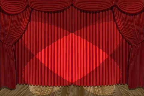 Red drapes Stock-Illustration