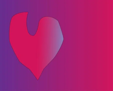 Red drawn heart on an abstract background. Stock Illustration