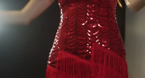 Red dress 01 Stock Footage 245956475