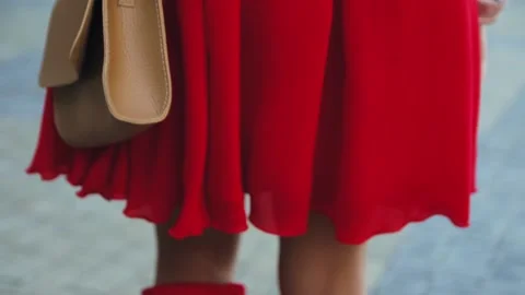 Red dress Stock Footage 132960718
