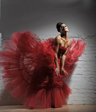 Red dressed Stock Photos