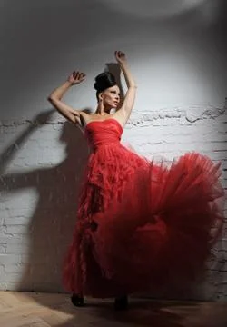 Red dressed Stock Photos