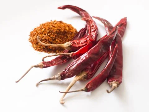 Red dried chilli Stock Photos