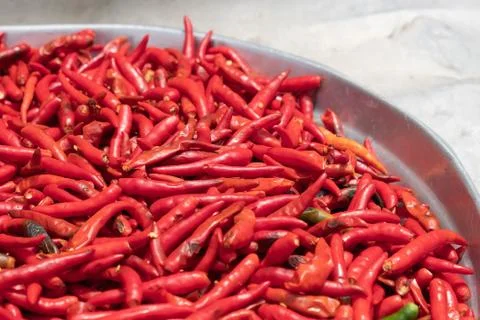 Red dried chilli Stock Photos