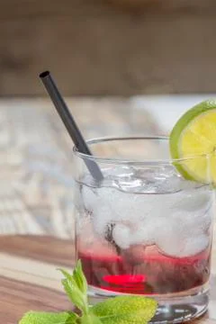 Red Drink on ice Stock Photos