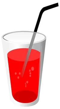 Red drink with pipe Vector illustration of red drink with pipe Copyright: ... Fotos de archivo