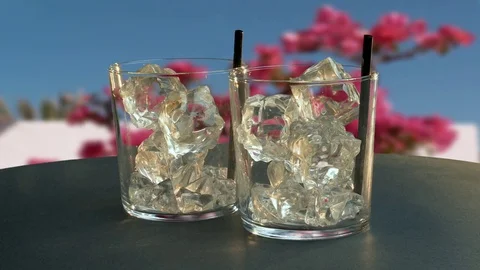 Red drink pour Stock Footage 74551716