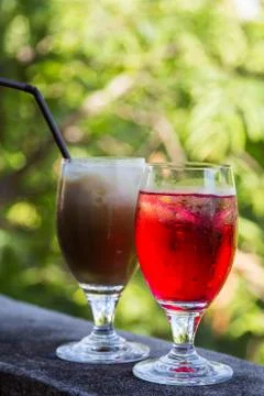 Red drinks. Stock Photos