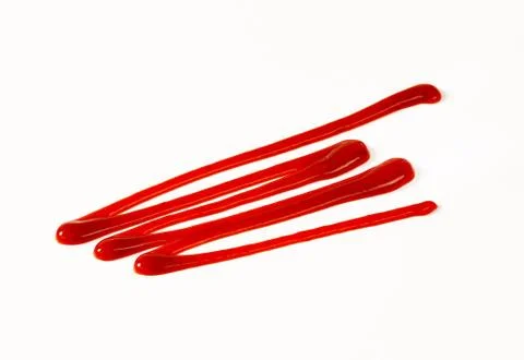 Red drizzle sauce Stock Photos
