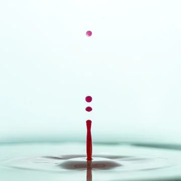 Red drop in milk Stock Photos