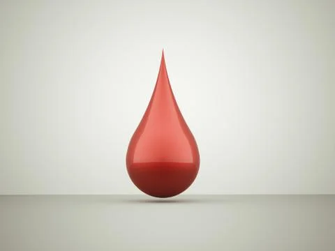 Red drop rendered Stock Illustration