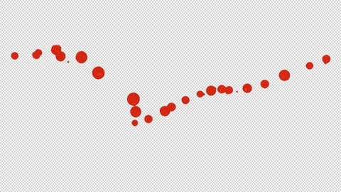 Red drops with alpha Stock Footage 210541926