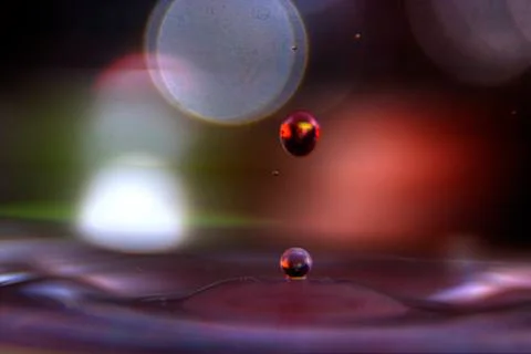 Red drops with bokah Stock Photos