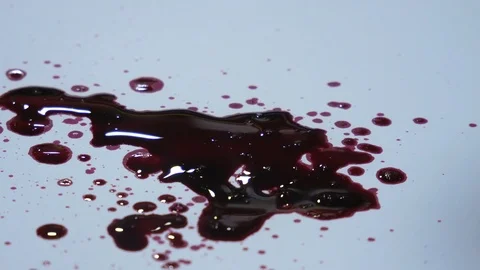 Red drops dripping on white paper Stock Footage 101365634