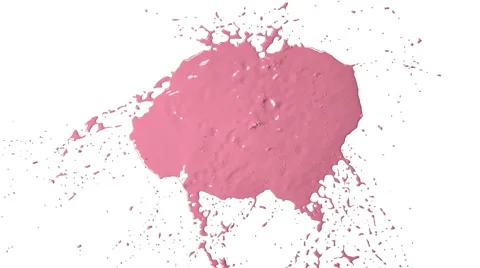 Red drops falls and splatters in slow motion. Paint Stock Footage 67419305